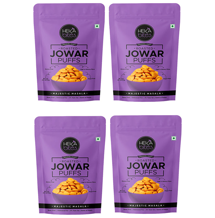 Heka Bites Roasted Jowar Puffs (40gm Each) Majestic Masala