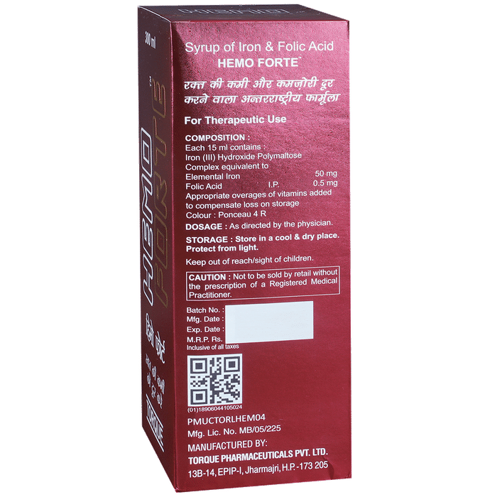 Buy Hemoforte Iron & Folic Acid Syrup For Blood Enhancement Online ...