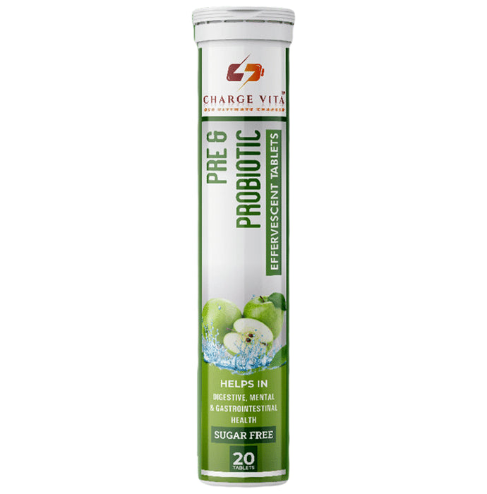 Charge Vita Pre & Probiotic Effervescent Tablet Green Apple Sugar Free - Classic Derma