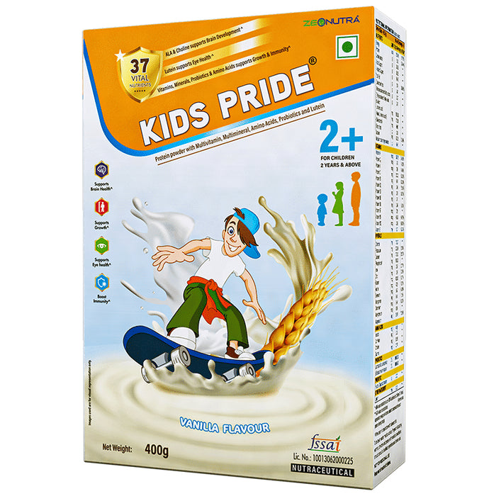Zeonutra Kids Pride Protein Powder for Children 2 Years & Above Vanilla - Classic Derma