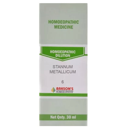 Bakson's Homeopathy Stannum Metallicum Dilution 6 CH - Classic Derma