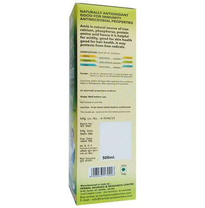 Herbal Canada Pure Amla Swaras with Tulsi, Cardamom Sugar Free
