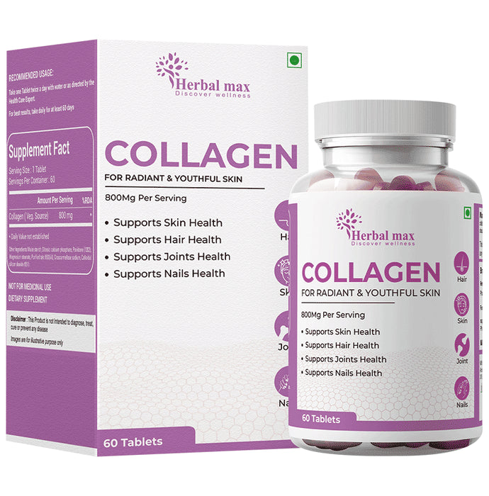 Herbal Max Collagen Tablet for Radiant & Youthful Skin - Classic Derma