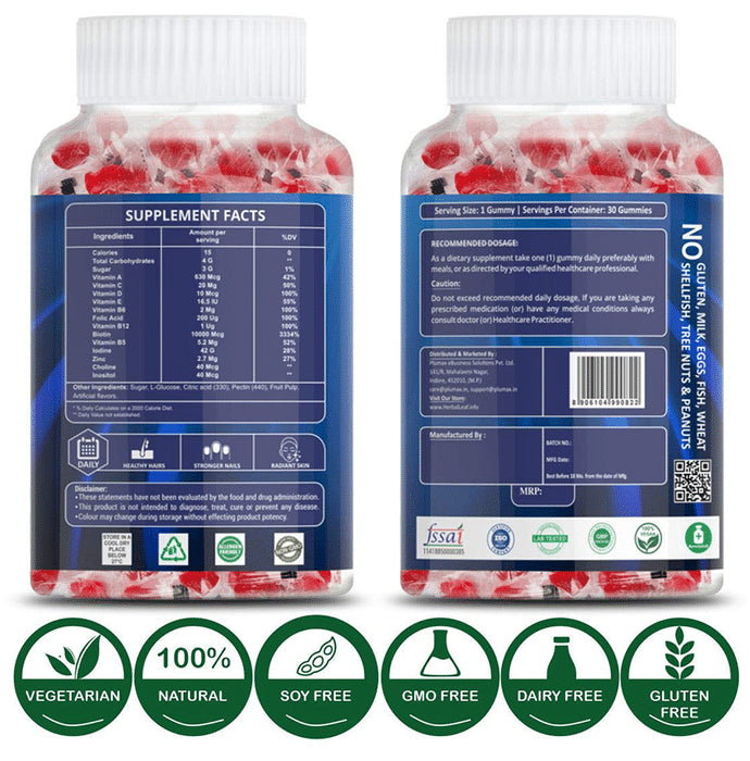 HerbalLeaf Biotin Hair Multi Vitamin Gummy