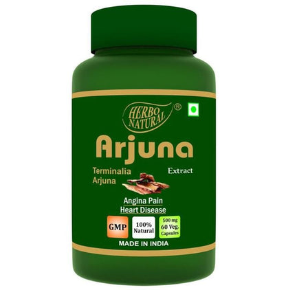 Herbo Natural Arjuna (Terminalia Arjuna) Extract 500mg Veg Capsule - Classic Derma