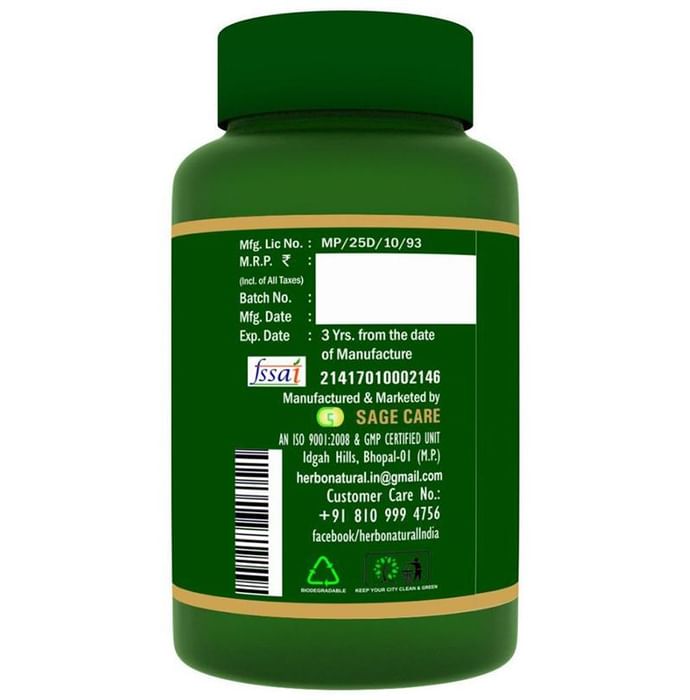 Herbo Natural Jamun Seed (Syzygiumcumini) Extract 500mg Veg Capsule