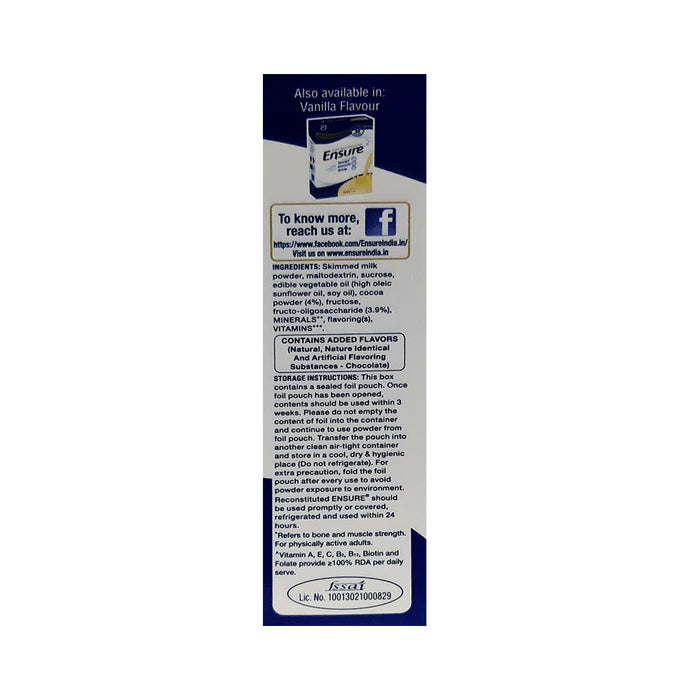 Combo Pack of Ensure Vanilla Powder Refill 1kg & Ensure Chocolate Powder 200gm