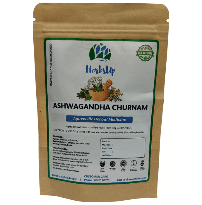 HerbsUp Ashwagandha Churnam - Classic Derma