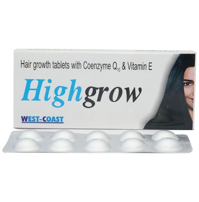 Highgrow For Hair growth Tablets with Coenzyme Q10 & Vitamin E - Classic Derma