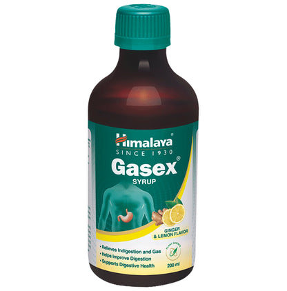 Himalaya Gasex Syrup ( Ginger Lemon Flavor) | Digestive Wellness| Improves Digestion Syrup Lemon Ginger - Classic Derma