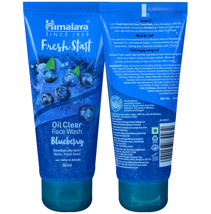 Himalaya Personal Care Fresh Start Oil Clear Blueberry Face Wash - Classic Derma
