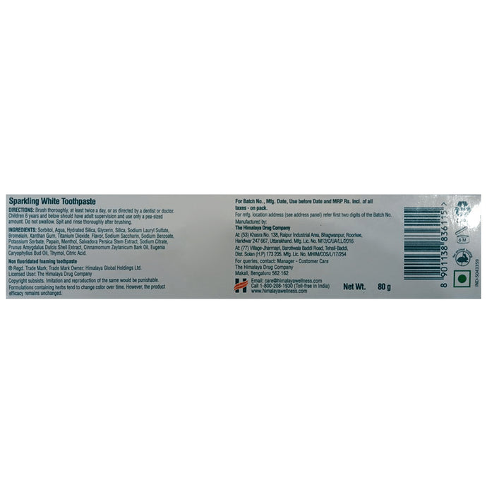 Buy Himalaya Sparkling White Toothpaste Online | Classic Derma ...