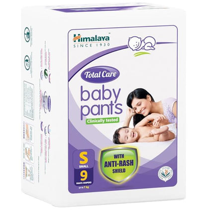 Himalaya Total Care Baby Pants | With Anti-Rash Shield & Wetness Indicator | Size Small