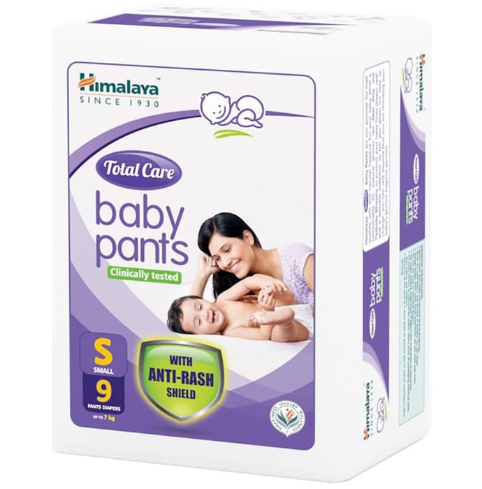 Himalaya Total Care Baby Pants | With Anti-Rash Shield & Wetness Indicator | Size Small