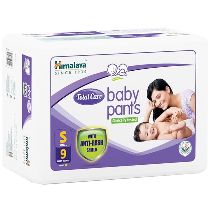 Himalaya Total Care Baby Pants | With Anti-Rash Shield & Wetness Indicator | Size Small