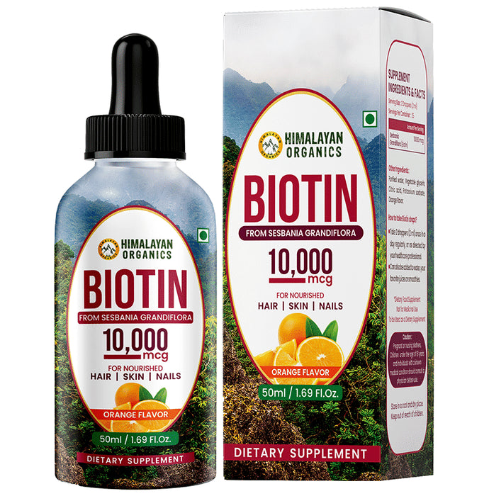 Himalayan Organics Biotin 10,000mcg Drop Orange - Classic Derma