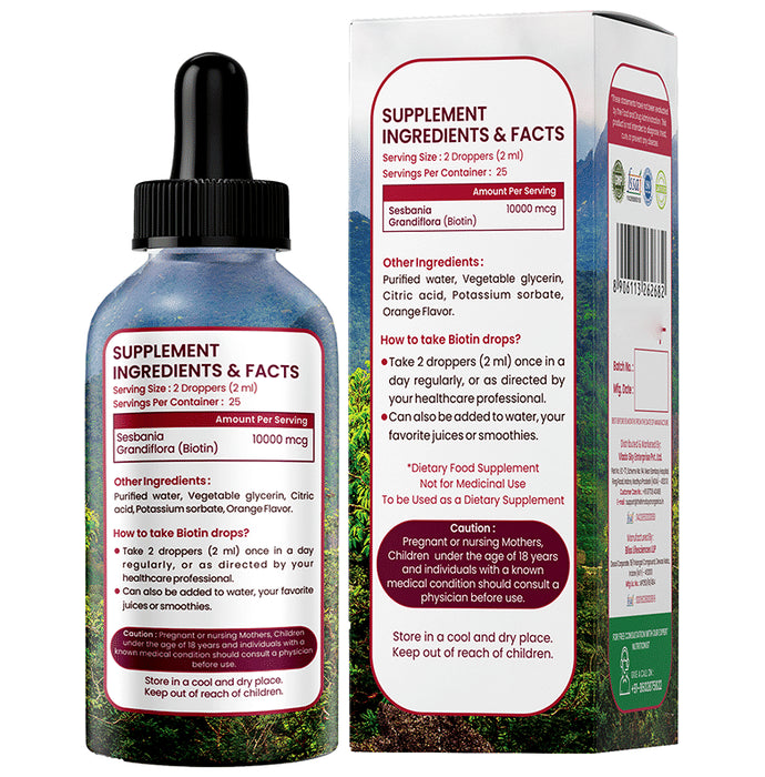 Himalayan Organics Biotin 10,000mcg Drop Orange