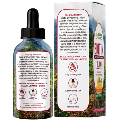 Himalayan Organics Biotin 10,000mcg Drop Orange