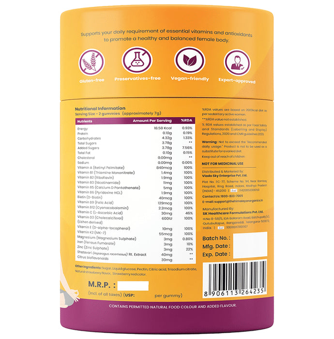 Himalayan Organics Multivitamin Women Gummies with Shatavari Extracts