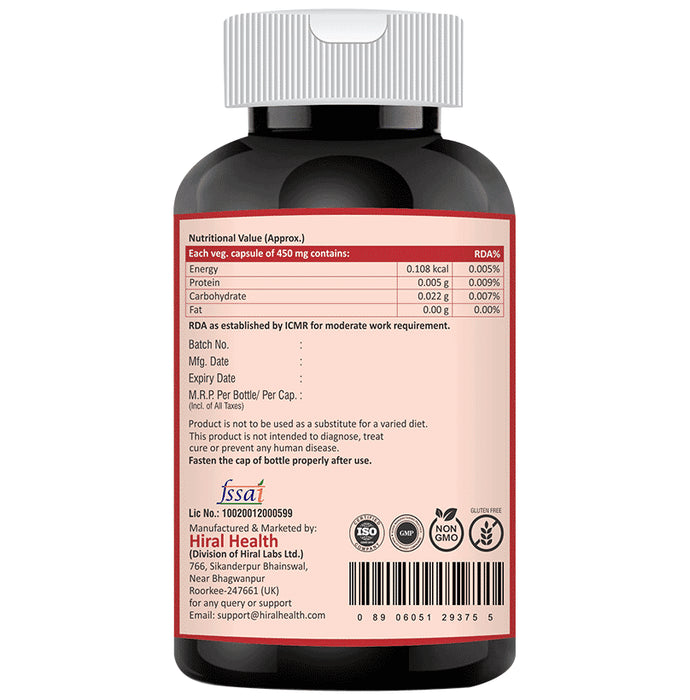 Hiral Health Hemral Plus Veg Capsule (60 Each)