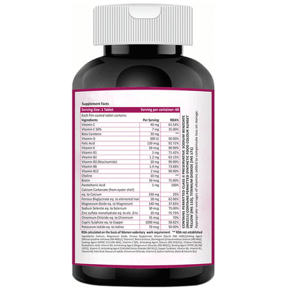 Hiral Health Women Vitamin, Mineral & Antioxidant Tablet (60 Each)