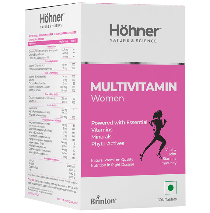 Hohner Multivitamin Women for Vitality, Joint, Stamina & Immunity | Tablet - Classic Derma