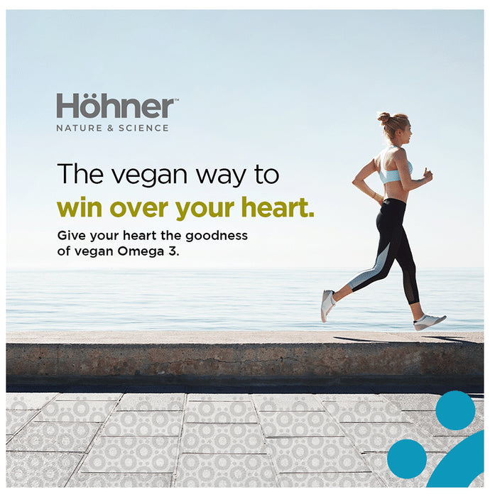 Hohner Omega 3 with EPA & DHA from Algae 1000 mg | Veg Capsule for Brain, Heart, Eye & Joint Health