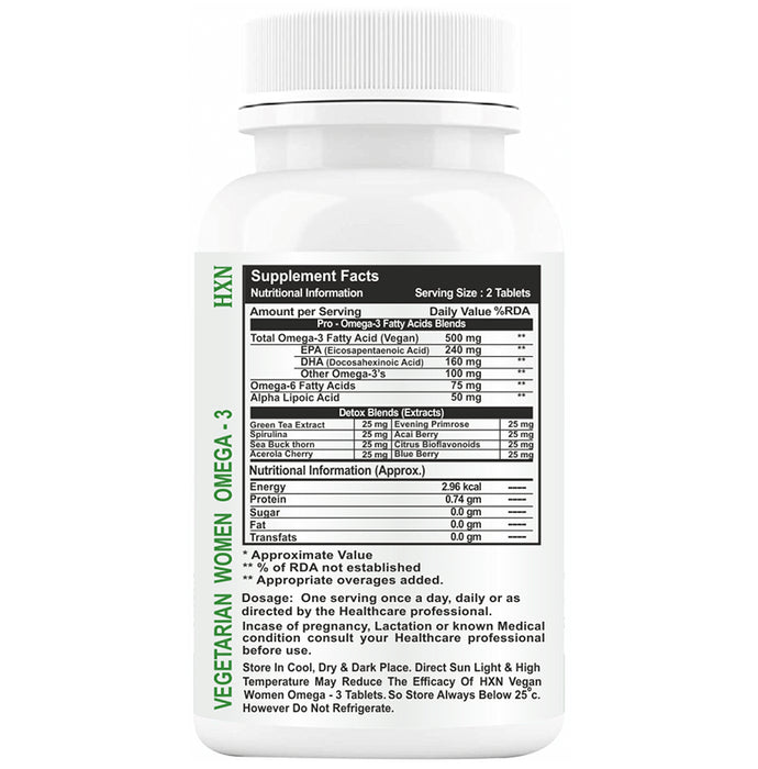 HXN Vegetarian Women Omega-3 Tablet
