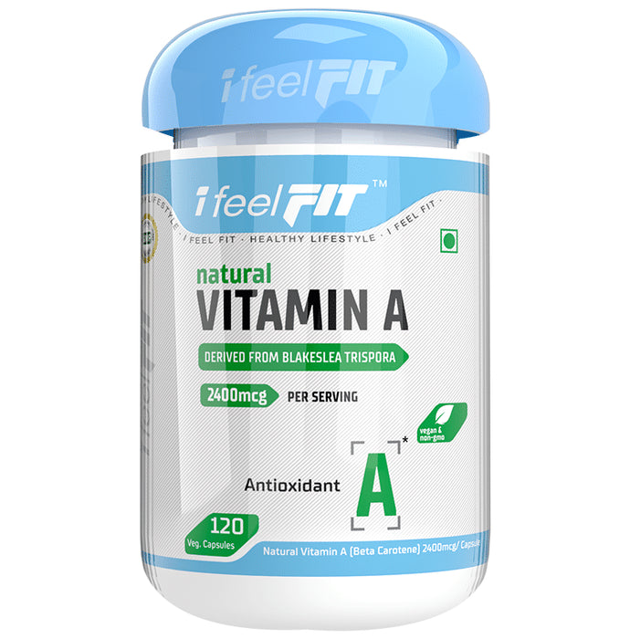 iFeelFIT Natural Vitamin A Derived from Blakslea Trispora 2400mcg Veg. Capsule - Classic Derma