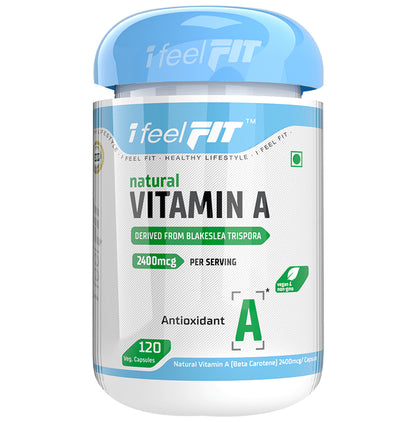 iFeelFIT Natural Vitamin A Derived from Blakslea Trispora 2400mcg Veg. Capsule - Classic Derma