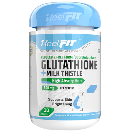 iFeelFIT Reduced & Free Form (Opti Glutathione) Glutathione + Milk Thistle High Absorption Capsule - Classic Derma