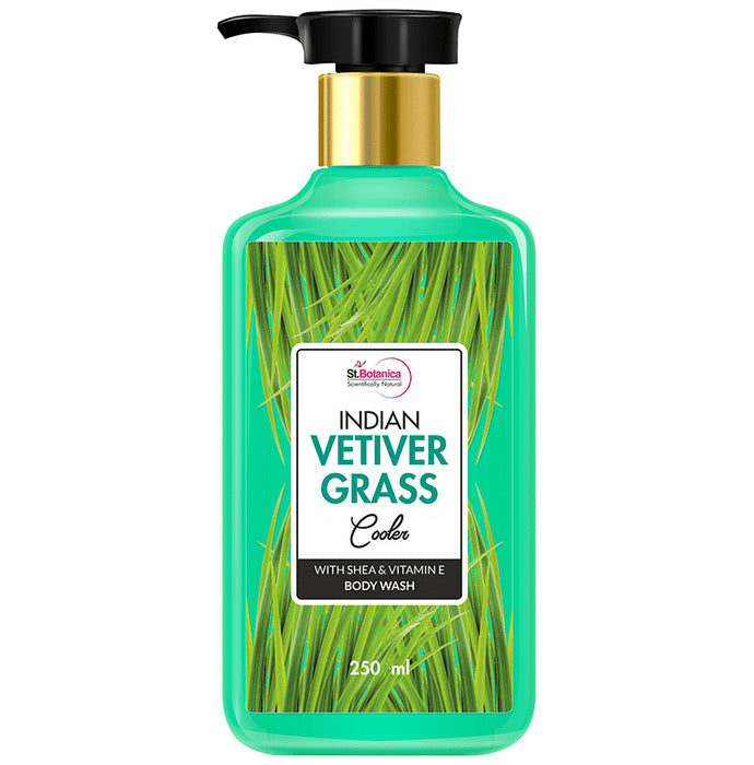 St.Botanica Indian Vetiver Grass Cooler with Shea & Vitamin E Body Wash - Classic Derma