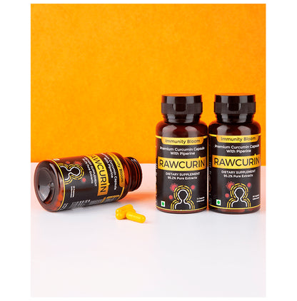 Immunity Bloom Rawcurin Premium Curcumin Capsule with Piperine Unflavored