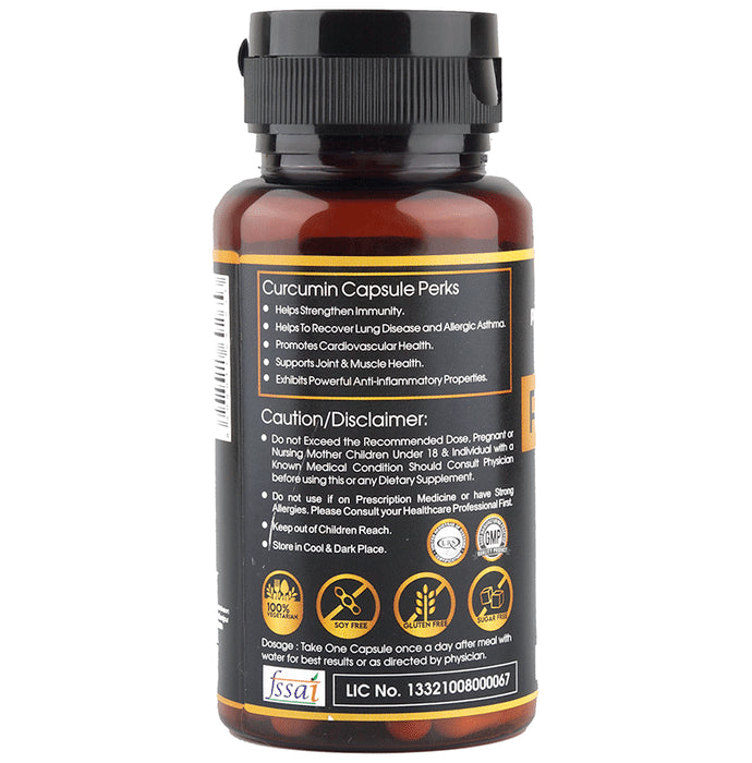 Immunity Bloom Rawcurin Premium Curcumin Capsule with Piperine Unflavored