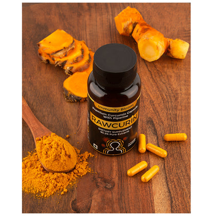 Immunity Bloom Rawcurin Premium Curcumin Capsule with Piperine Unflavored