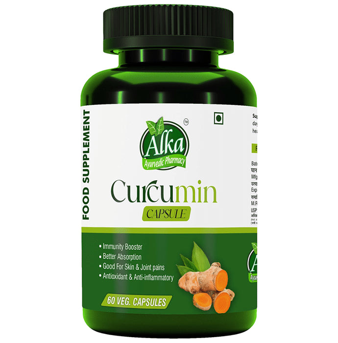 Alka Ayurvedic Pharmacy Curcumin Veg Capsule - Classic Derma
