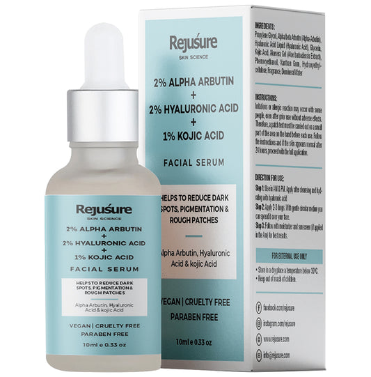 Rejusure 2% Alpha Arbutin + 2% Hyaluronic Acid + 1% Kojic Acid Facial Serum - Classic Derma