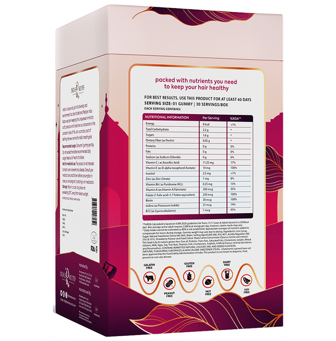 Indus Roots Healthy Hair Gummy Strawberry
