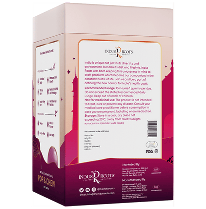 Indus Roots Healthy Hair Gummy Strawberry