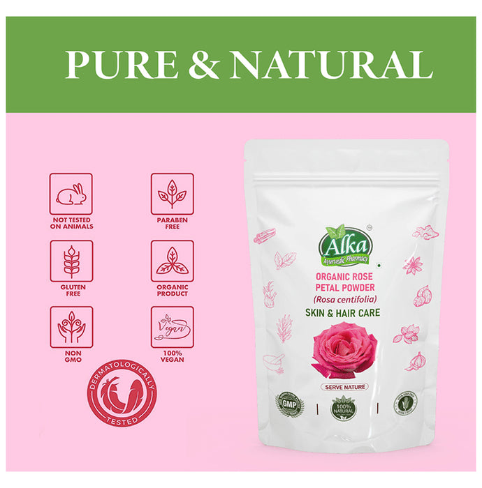 Alka Ayurvedic Pharmacy Organic Rose Petal Powder