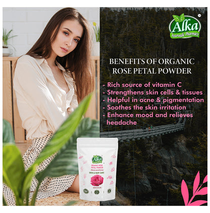 Alka Ayurvedic Pharmacy Organic Rose Petal Powder