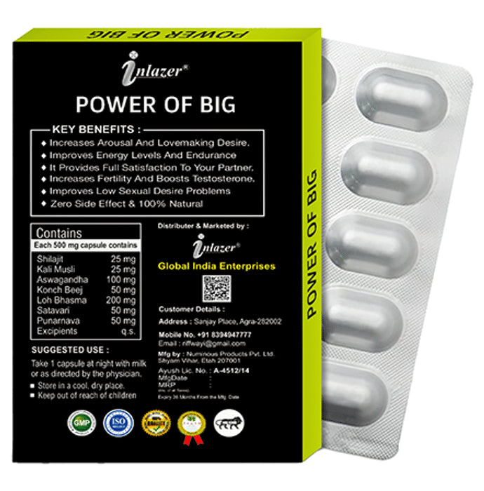 Inlazer Power of Big Male Performance Capsule