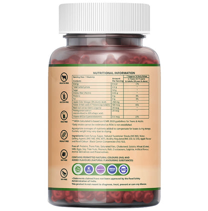 Inlife Apple Cider Vinegar Gummies Apple Gluten Free