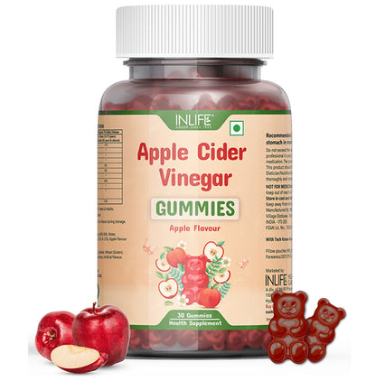 Inlife Apple Cider Vinegar Gummies Apple Gluten Free