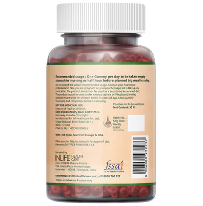 Inlife Apple Cider Vinegar Gummies Apple Gluten Free