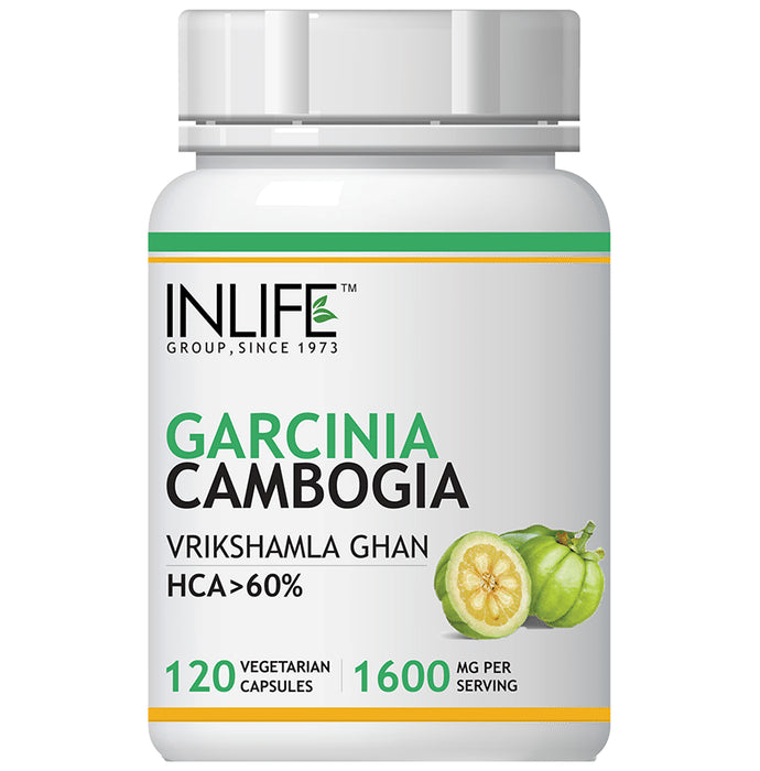 Inlife Garcinia Cambogia (60% HCA) 1600mg per serving Vegetarian Capsules - Classic Derma
