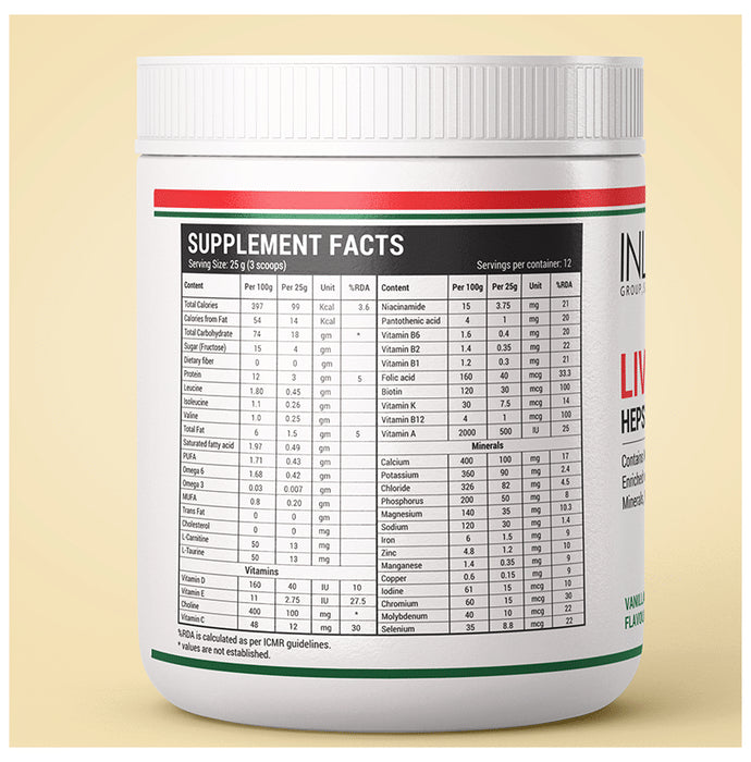 Inlife Hepstan Whey Protein with Vitamins & Minerals | For Liver Care | Flavour Vanilla Powder