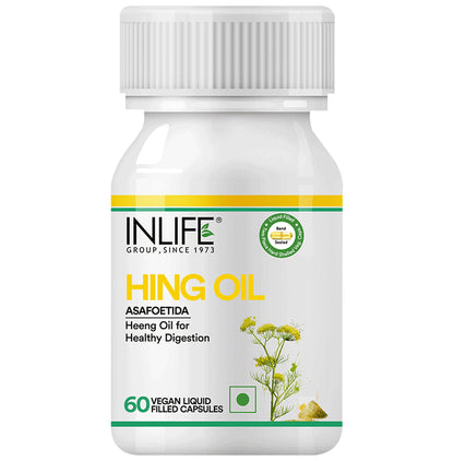 Inlife Hing Oil (Asafoetida) Vegan Liquid Filled Capsule - Classic Derma