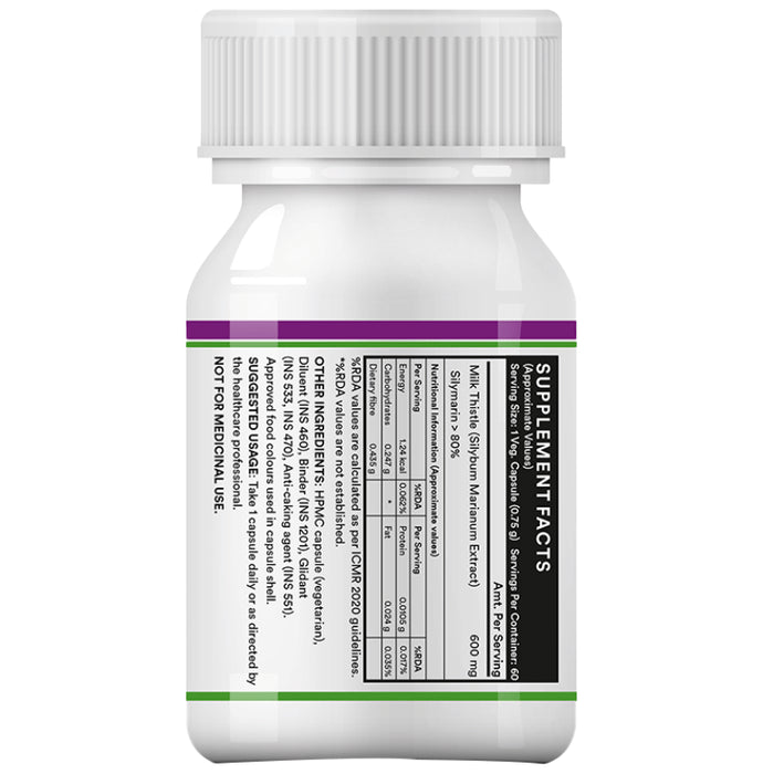 Inlife Milk Thistle 600mg Vegetarian Capsule