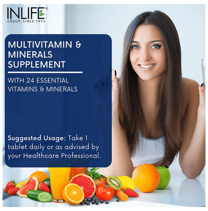 Inlife Multivitamin and Minerals Supplement | For Immunity & Performance | Men & Women Tablet